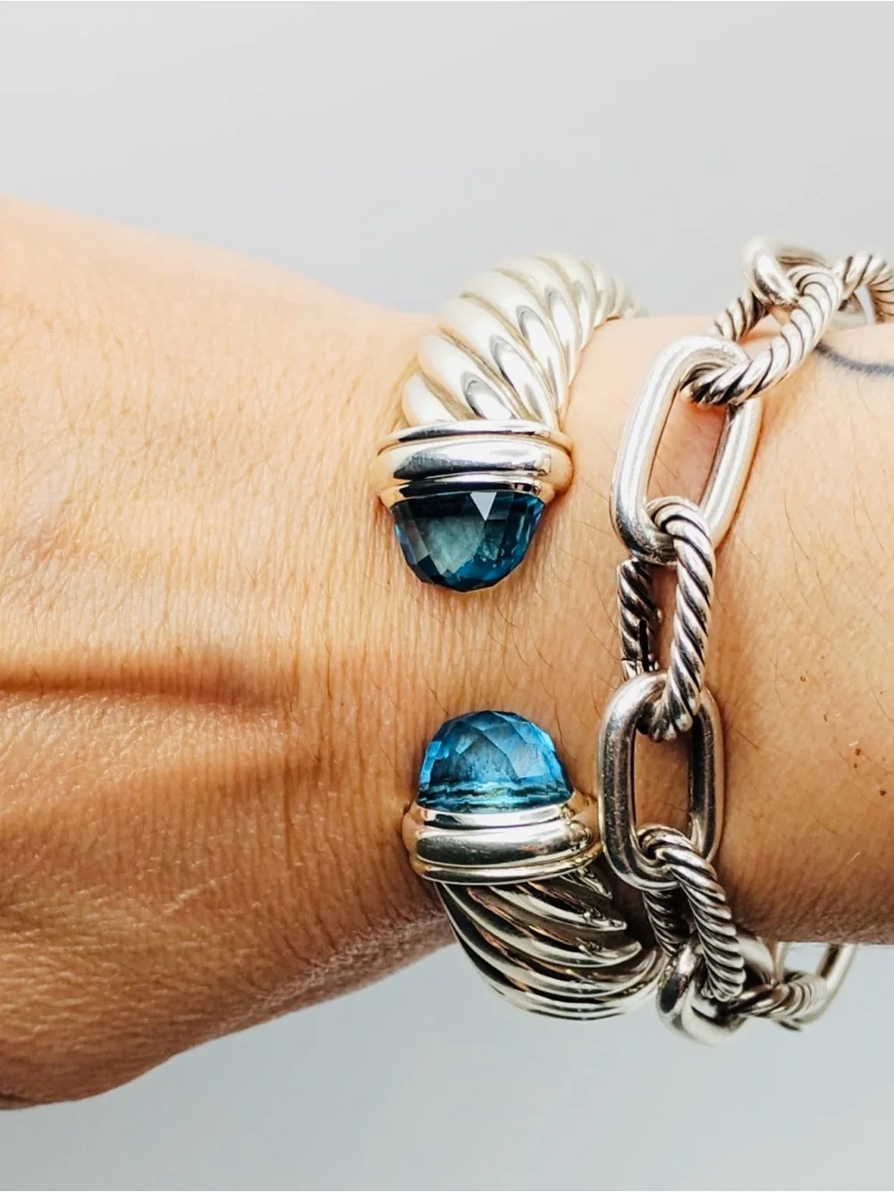 David Yurman 15mm Waverly Topaz Bracelet